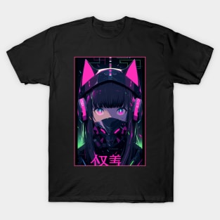 Anime Cat Girl | Quality Anime Design | Chibi Cat Girl Miaw | Manga Anime Art T-Shirt